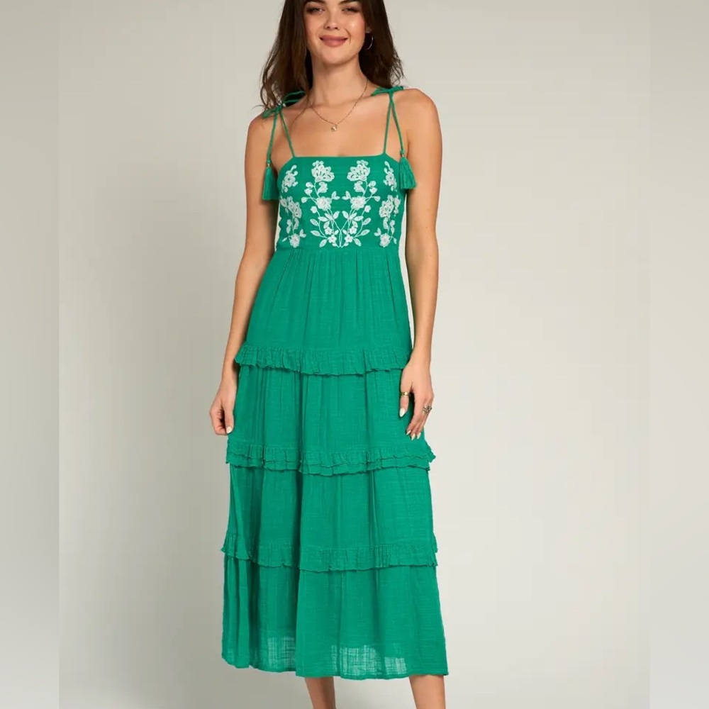 Kinsey Green Midi Dress